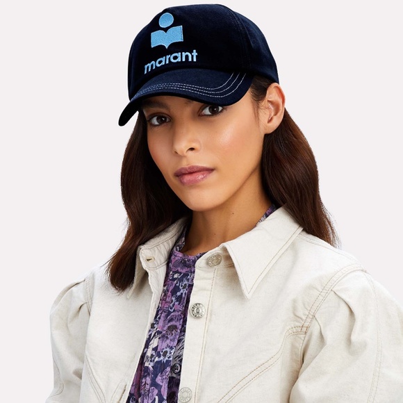 ISABEL MARANT TYRON CAP NAVY BLUE - Picture 1 of 3